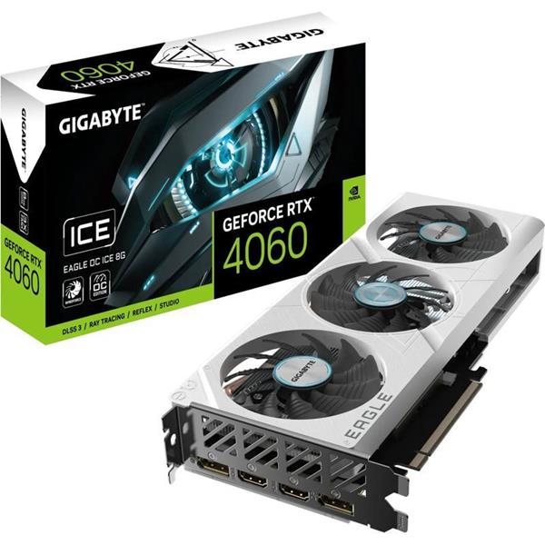 VGA Gigabyte GeForce® RTX 4060 8GB EAGLE OC ICE